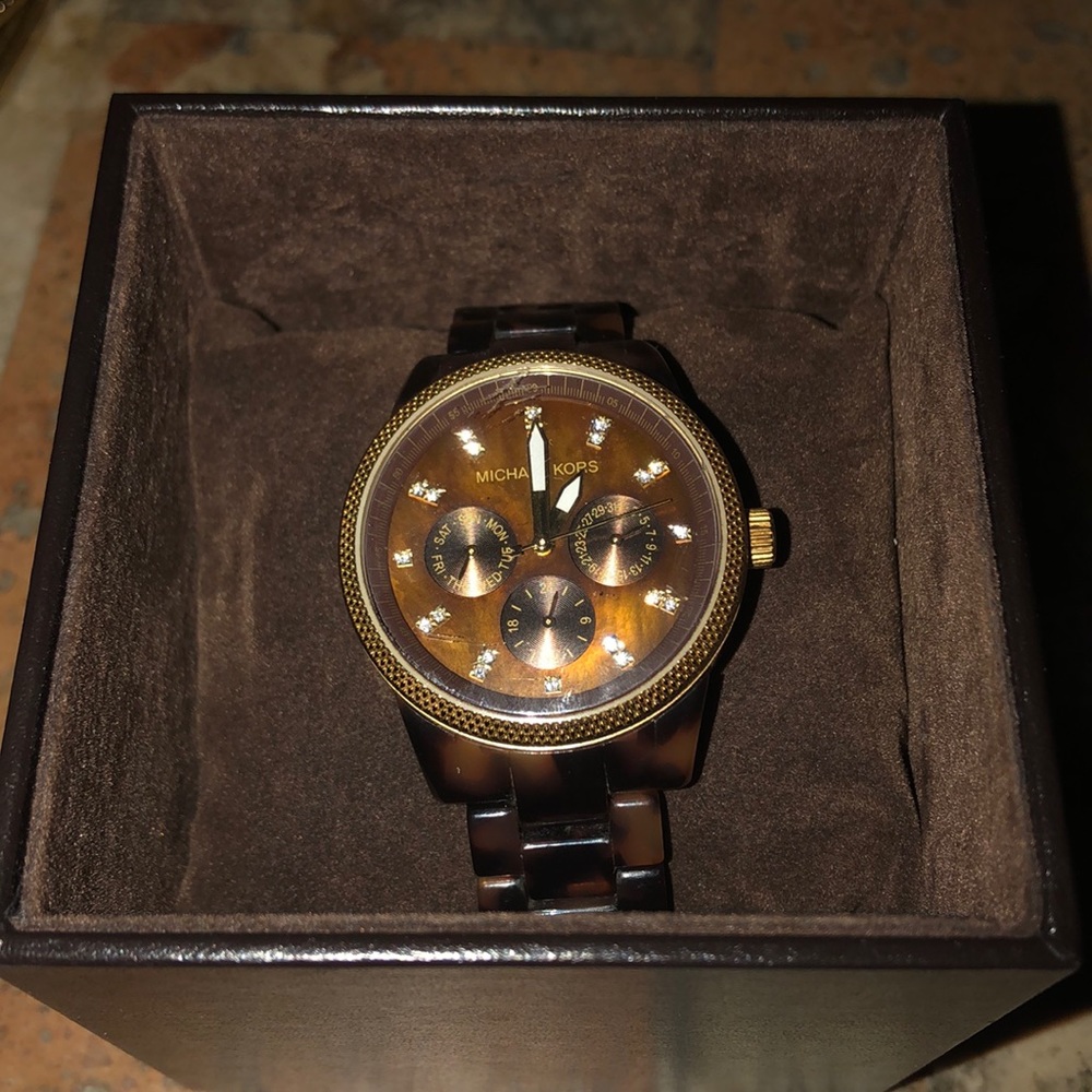 Michael Kors Women's Tortoise Chronograph Watch